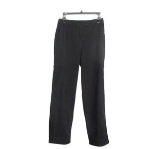 Talbots Pants 6P Black Cargo Faux Suede‎ Zip Stretch Zipper Pockets Y2K Casual